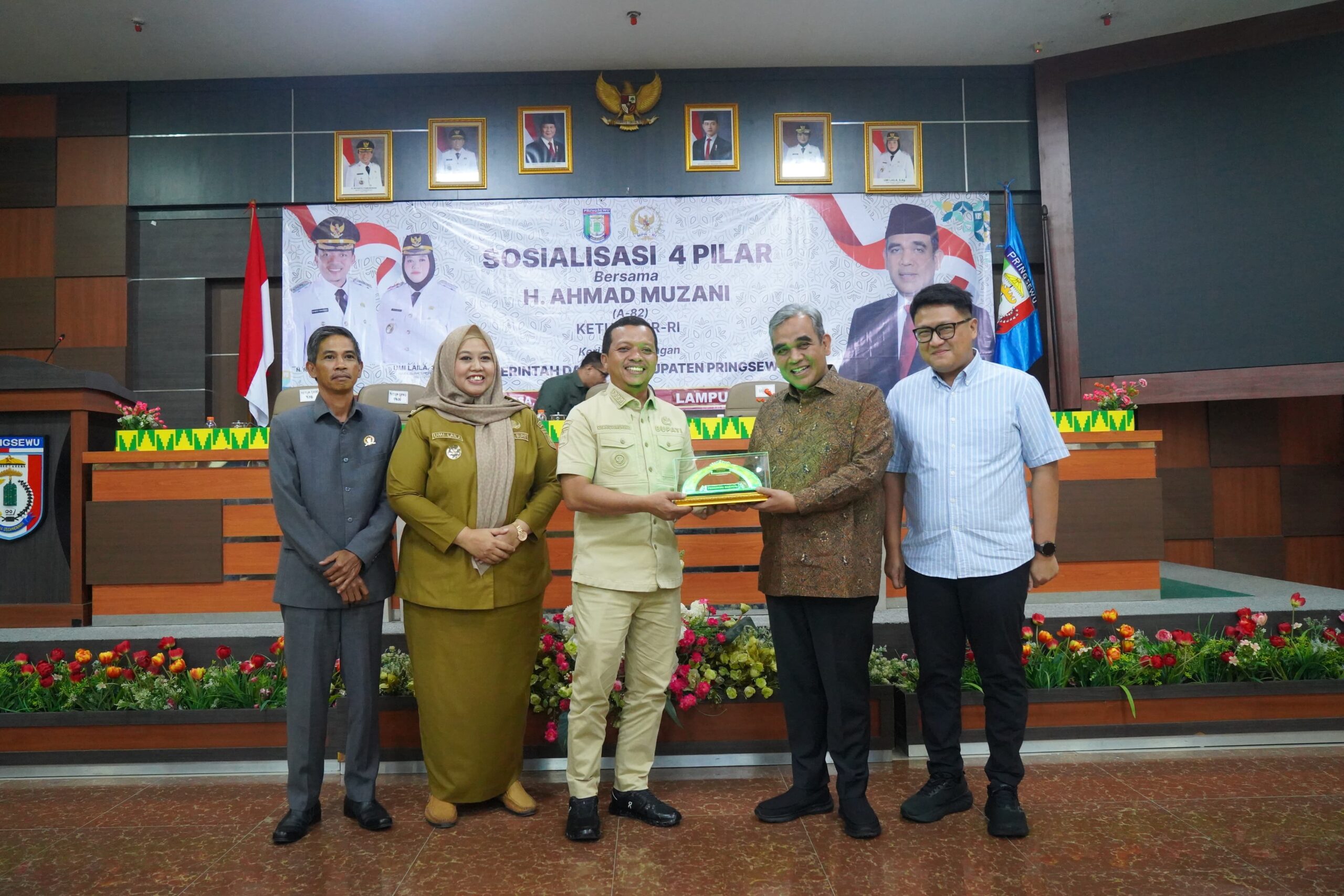 Kunjungan Kerja Ke Pringsewu, Ketua MPR RI Sosialisasikan 4 Pilar Kebangsaan 