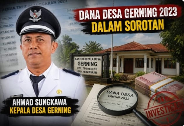 Usai Disorot, Kades Gerning,Pesawaran. Sebut Terima Telepon dari Kejari Pesawaran, ASWIN Terus Kawal Dugaan Pengelolaan Dana Desa 2023